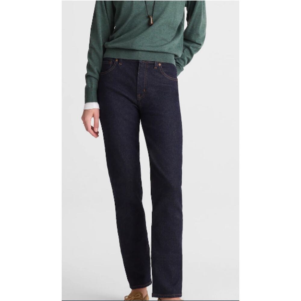Madewell The Jules Slim Straight Jeans 28 Dark Wash High Rise